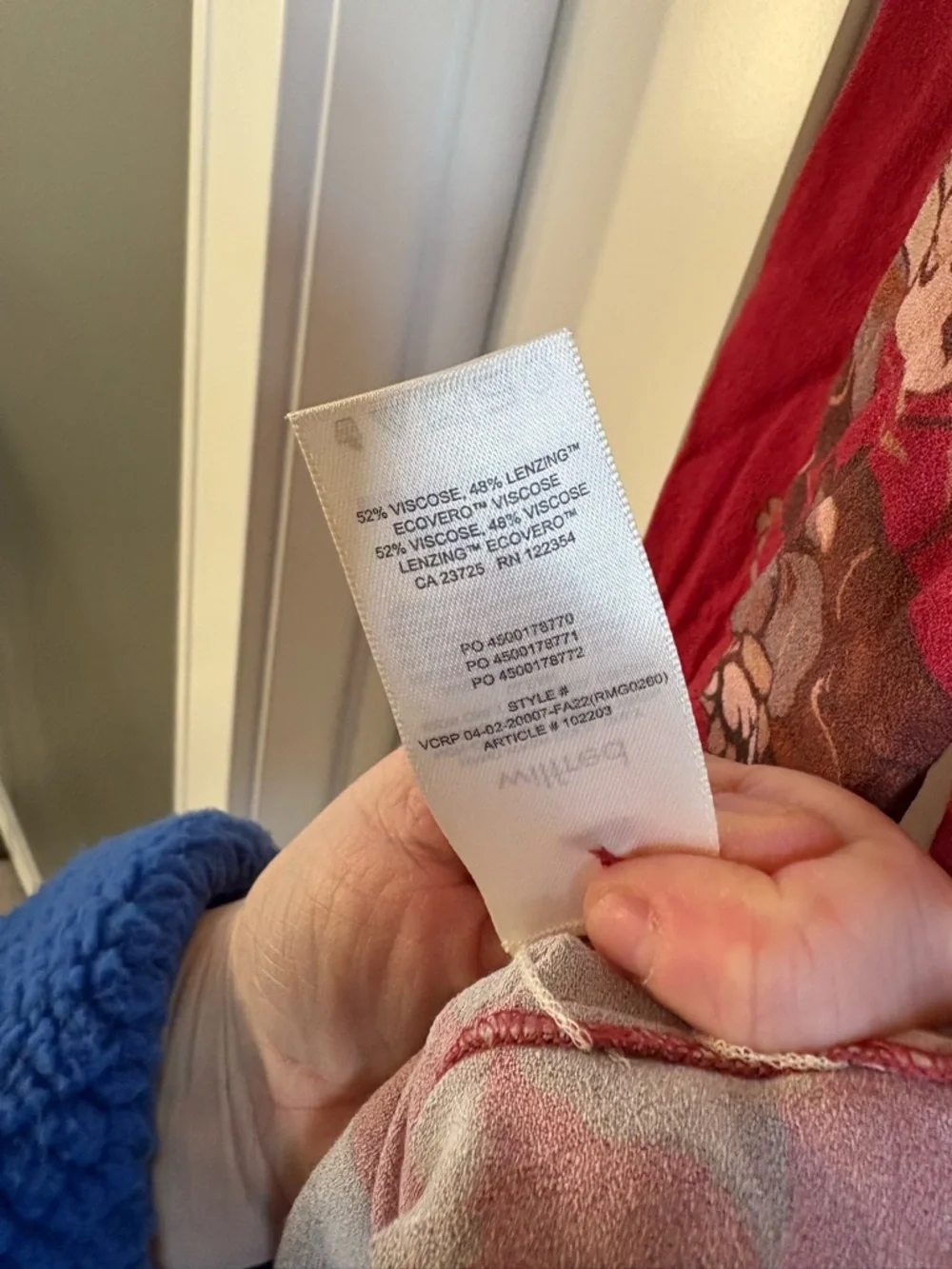 Aritzia Tulum Blouse  Rust Floral - Picture 7 of 9